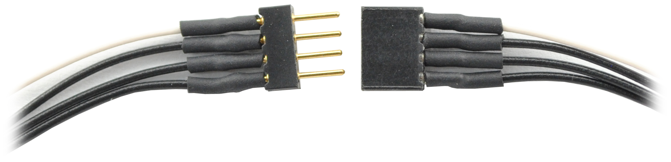 4-Pin Mini Connector (Black and White Wires) - Click Image to Close